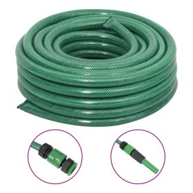 Manguera de jardín con accesorios PVC verde 0,75" 50 m