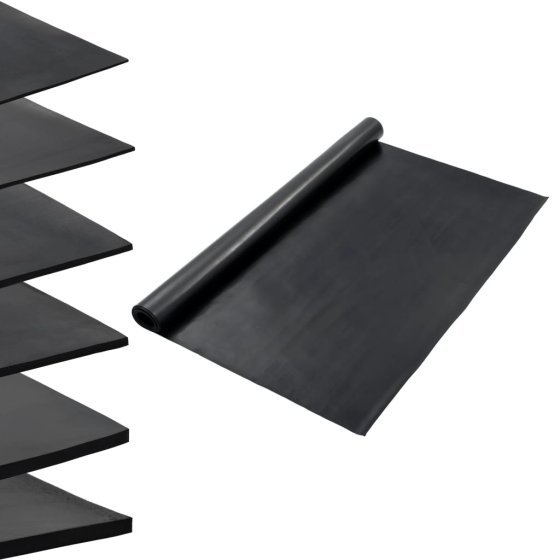 Alfombrilla de goma antideslizante lisa 1,2x2 m 1 mm