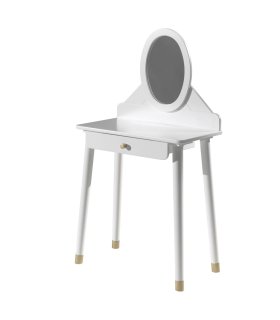 Vipack Mesa tocador para niños Billy con espejo madera blanco