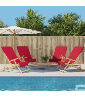 Toallas de playa 4 uds tela burdeos 400 g/m² 60x135 cm