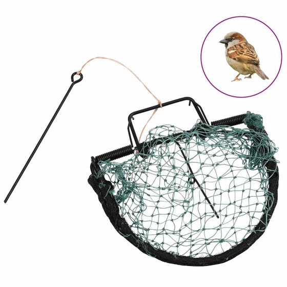 Trampa para pájaros acero verde 20 cm