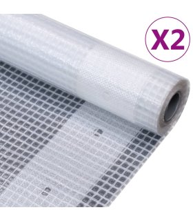 Lonas de leno 2 unidades 260 g/m² 3x4 m blanca