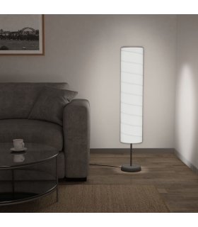 Lámpara de pie con soporte blanco E27 121 cm