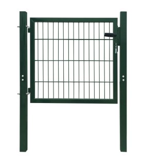 Puerta de vallado de acero verde 105x150 cm