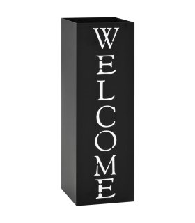 Paragúero diseno Welcome acero negro