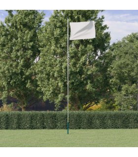 Mástil de bandera modular aluminio plateado 6,23 m