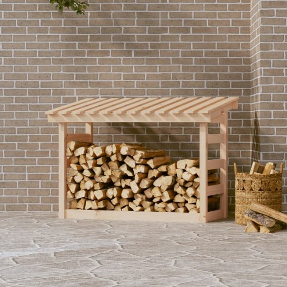 Leñero de madera maciza de pino