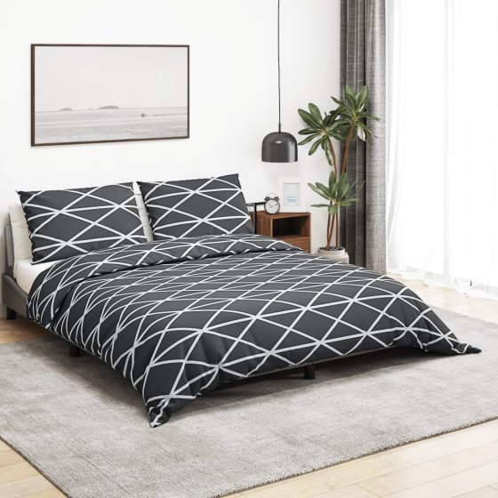 Juego de funda nórdica algodón gris, dormitorio