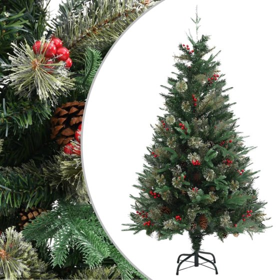 Árbol de Navidad con piñas verde 150 cm - Navidad