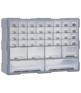Organizador multicajones con 38 cajones 52x16x37,5 cm
