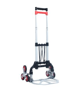 Carrito de transporte plegable de aluminio plateado 70 kg