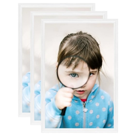 Collage photo frames 3 pcs, white MDF