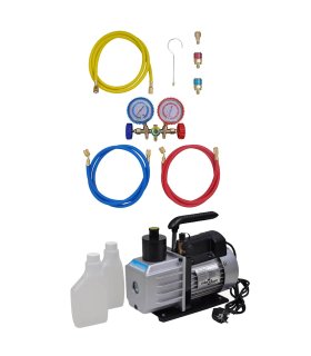 Bomba de vacío set de manómetros 2 vías - A/C