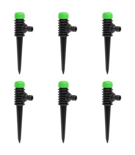 Aspersores giratorios 6 uds verde negro 3x6x19,5 cm ABS&PP