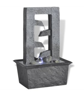 Fuente de agua para interior con luz LED poliresina