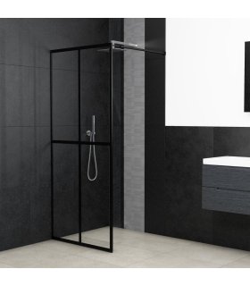 Mampara de ducha vidrio templado transparente 80x195 cm