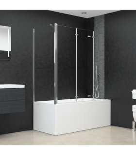 Mampara de ducha de vidrio templado transparente 120x69x130 cm
