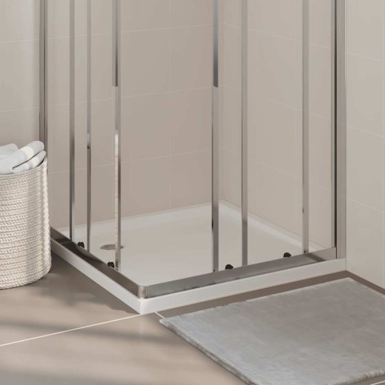 Plato de ducha cuadrado de ABS blanco 80x80 cm