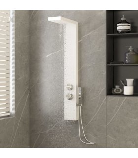 Sistema de panel de ducha aluminio blanco