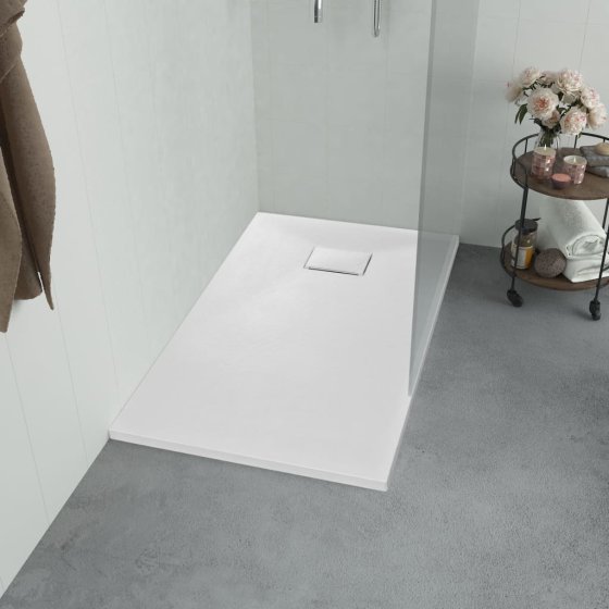 Plato de ducha SMC blanco 80x80 cm