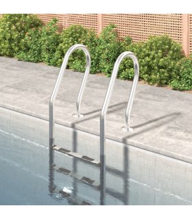 Escalera para piscina acero inoxidable 304 54x38x158 cm