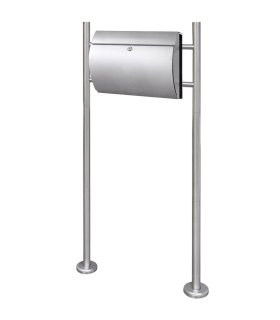Buzón con soporte de acero inoxidable