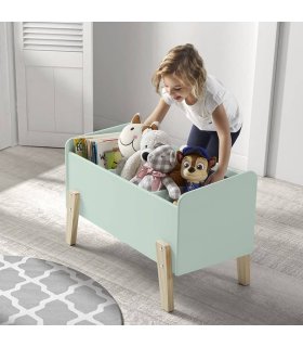 Vipack Caja para juguetes Kiddy madera verde mint