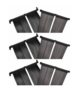 Panel de calentador solar de piscina 6 uds 80x620 cm
