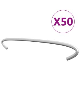 Ganchos de gaviones 50 unidades acero galvanizado 20 cm