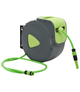 Carrete de manguera retráctil automático de pared 30+2 m