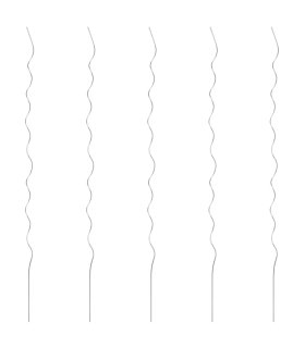 Soporte para planta espiral 5 unidades 170 cm acero galvanizado
