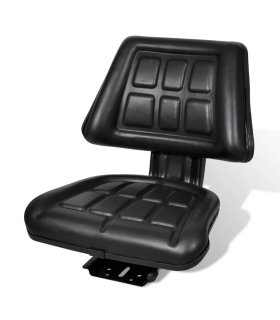 Asiento de tractor con respaldo negro