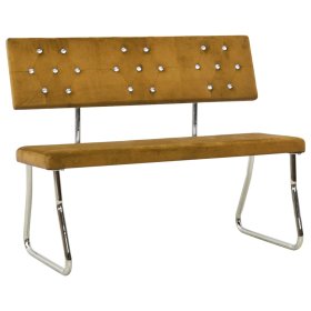 Banco de terciopelo marrón 110 cm