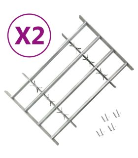 Rejas de seguridad de ventana ajustables 2 uds 1000-1500 mm
