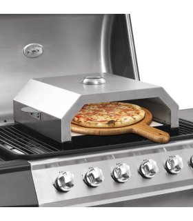 Horno de pizza con piedra de cerámica para barbacoa carbón gas