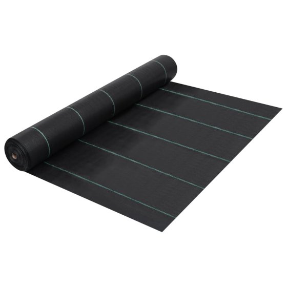 Estera de control de malezas y raíces PP negro 2x10 m