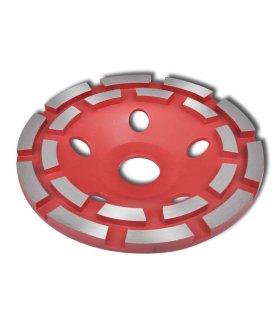 Rueda de lijado copa diamante doble fila 125 mm