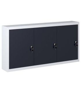 Armario de herramientas de pared industrial metal gris y negro