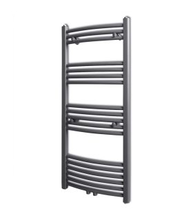 Radiador toallero de baño curvo gris 500 x 1160 mm