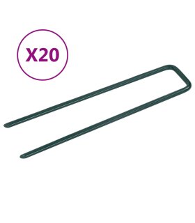 Clavos para césped artificial 20 piezas de hierro forma de U