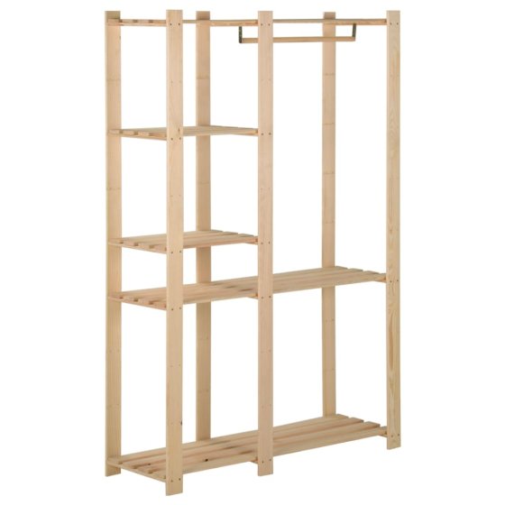 Solid pine clothes rack showcase image