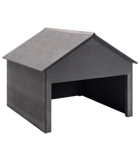 Cobertizo para cortacésped WPC gris 80x80x70 cm