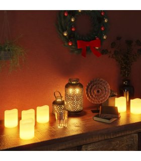 Velas eléctricas LED 50 uds blanco cálido