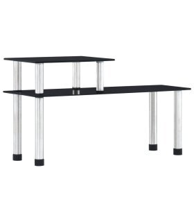Estantería de cocina vidrio templado negro 45x16x26 cm