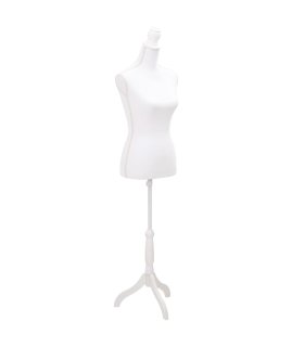 Maniquí busto de mujer exhibición blanco