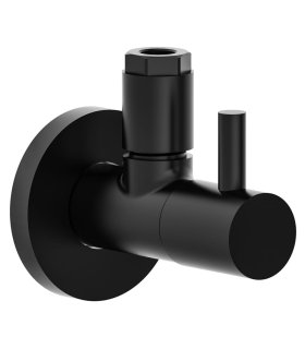 SCHÜTTE Válvula de ángulo MS con roseta 10 mmQ negro