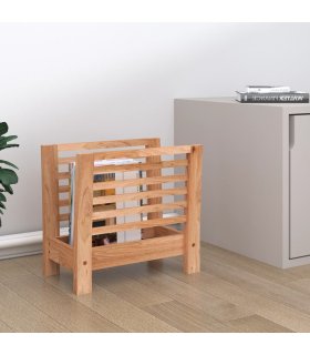 Revistero de madera maciza nogal 40x26,5x38,5 cm