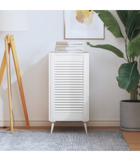 Puerta de armario de lamas madera pino blanco 69x39,4 cm