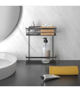 Metaltex Estante para ducha de 2 niveles negro