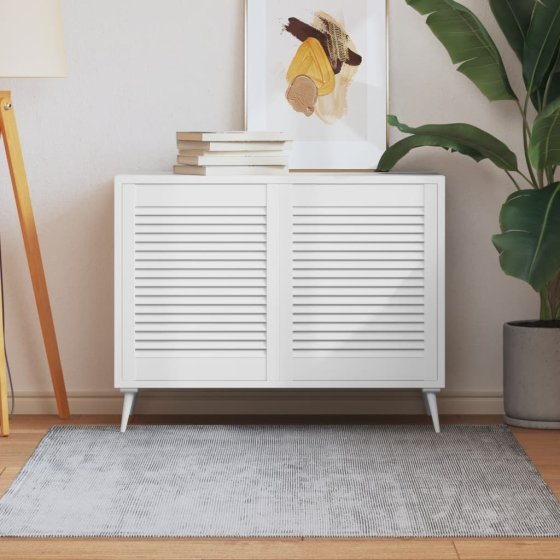 Puerta de armario lamas 2 uds madera pino blanco 61,5x49,4 cm